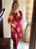 NEW GULAAB DESIGN TWO PIECE SUITS (Arabic  Lawn)