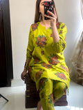 NEW GULAAB DESIGN TWO PIECE SUITS (Arabic  Lawn)