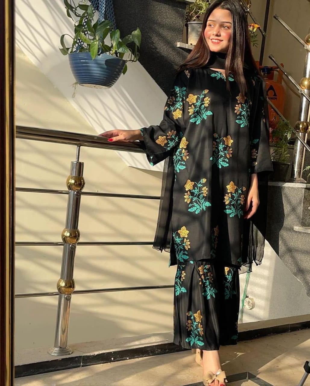 Printed Shirt With Sharara TWO PIECE SUITS